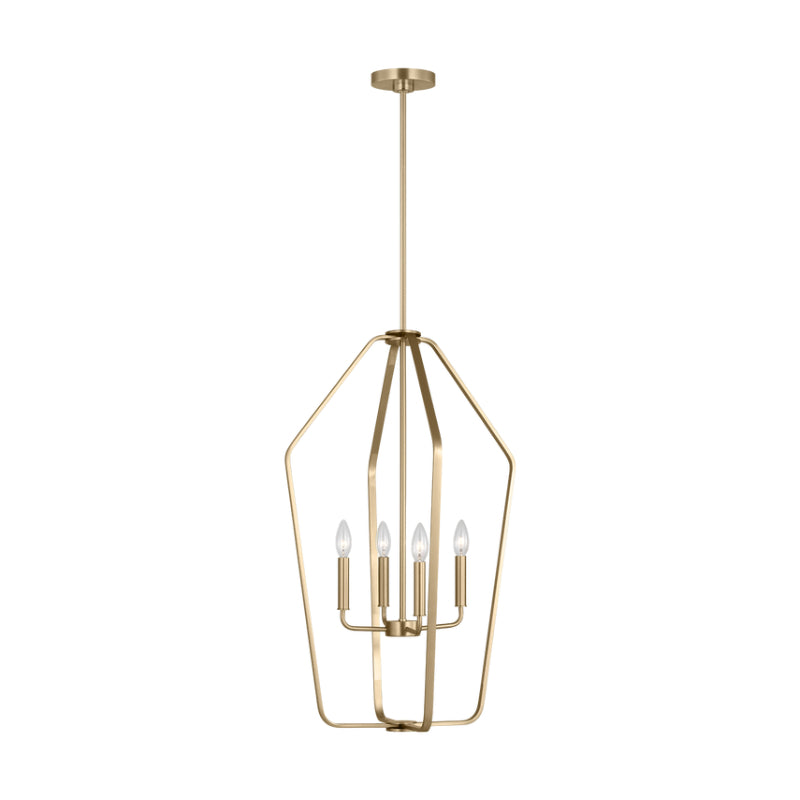 Generation GLC1274 Kennan 4-lt 19" Chandelier - Satin Brass