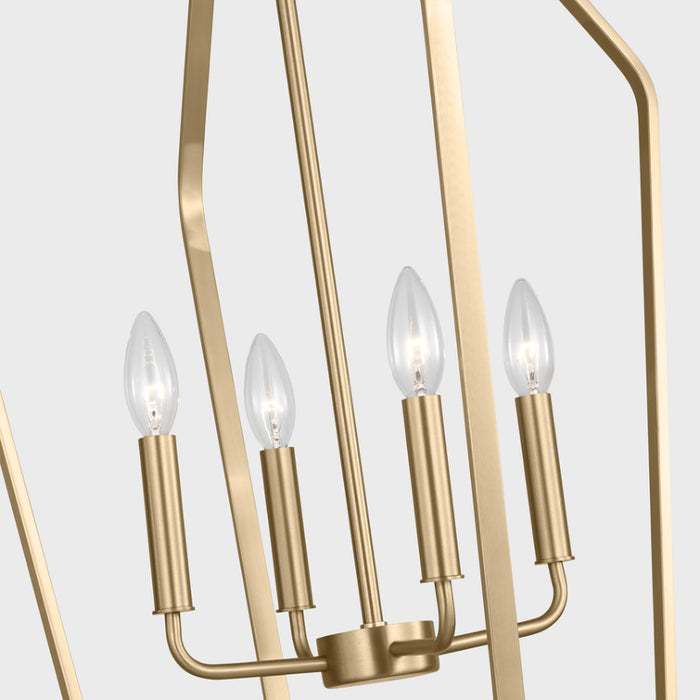 Generation GLC1274 Kennan 4-lt 19" Chandelier - Satin Brass