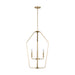 Generation GLC1274 Kennan 4-lt 19" Chandelier - Satin Brass