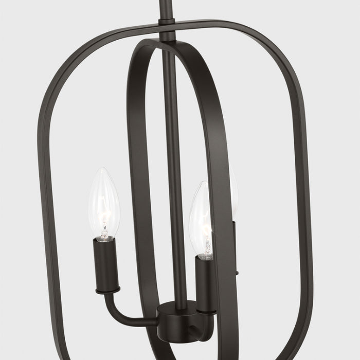 Generation GLC1293 Loretto 3-lt 11" Chandelier - Midnight Black