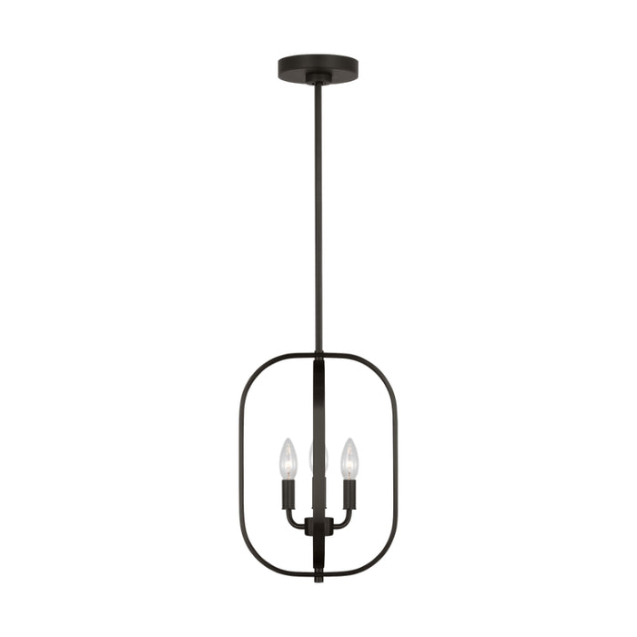 Generation GLC1293 Loretto 3-lt 11" Chandelier - Midnight Black