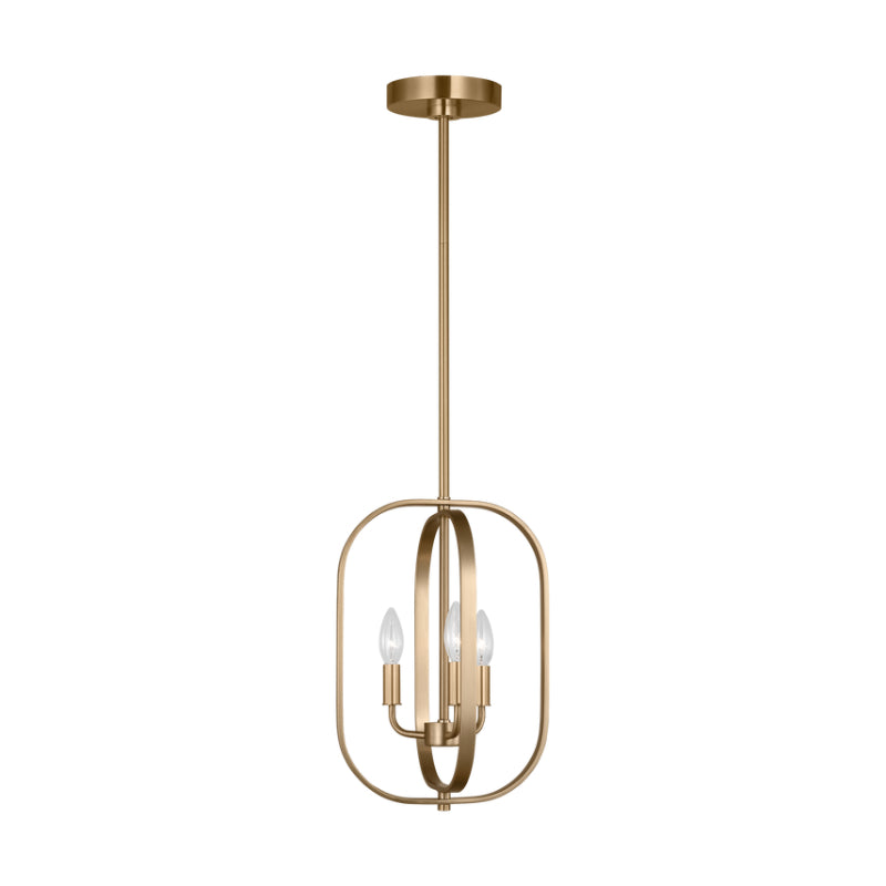 Generation GLC1293 Loretto 3-lt 11" Chandelier - Satin Brass