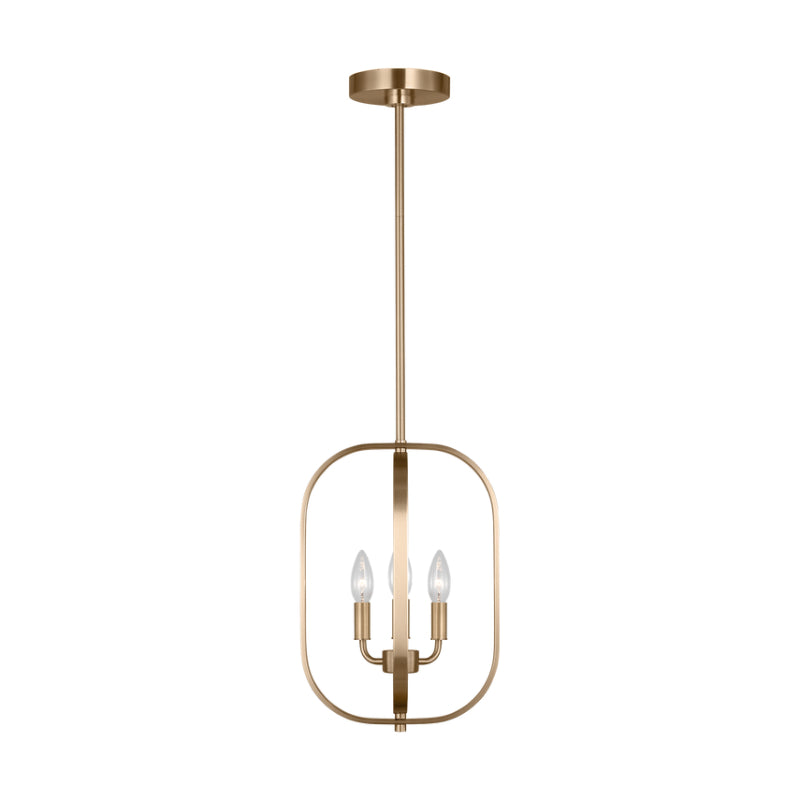 Generation GLC1293 Loretto 3-lt 11" Chandelier - Satin Brass