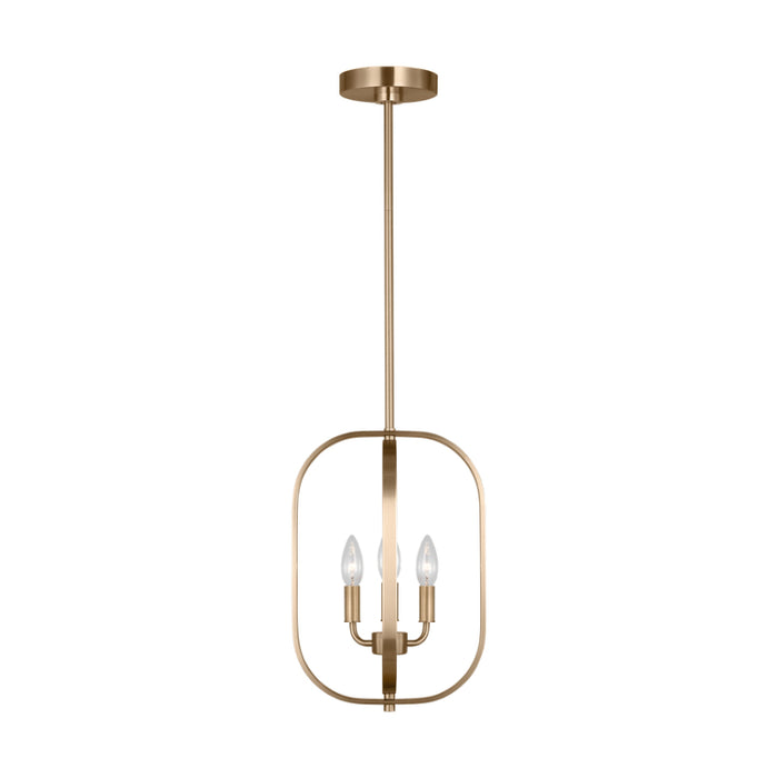 Generation GLC1293 Loretto 3-lt 11" Chandelier - Satin Brass