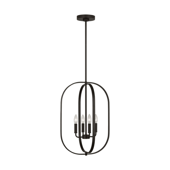 Generation GLC1304 Loretto 4-lt 16" Chandelier - Midnight Black