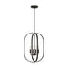 Generation GLC1304 Loretto 4-lt 16" Chandelier - Midnight Black
