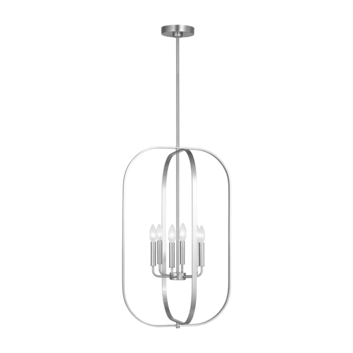 Generation GLC1316 Loretto 6-lt 19" Chandelier - Brushed Nickel