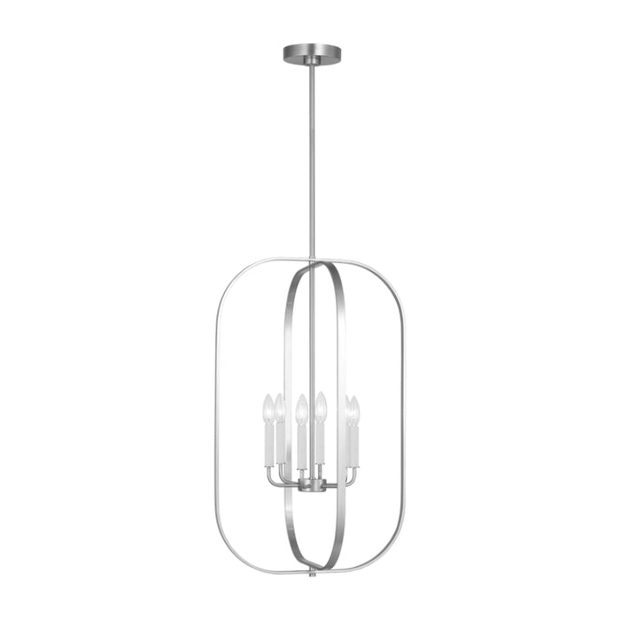 Generation GLC1316 Loretto 6-lt 19" Chandelier - Brushed Nickel