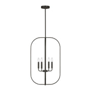 Generation GLC1316 Loretto 6-lt 19" Chandelier - Midnight Black