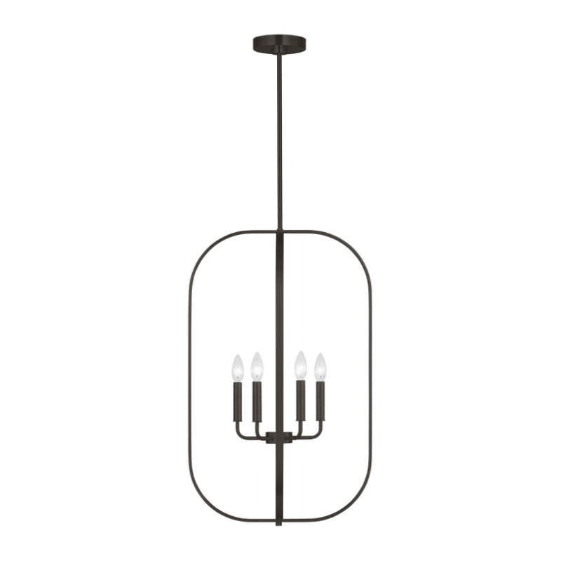 Generation GLC1316 Loretto 6-lt 19" Chandelier - Midnight Black
