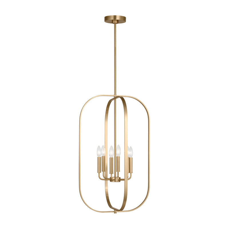 Generation GLC1316 Loretto 6-lt 19" Chandelier - Satin Brass