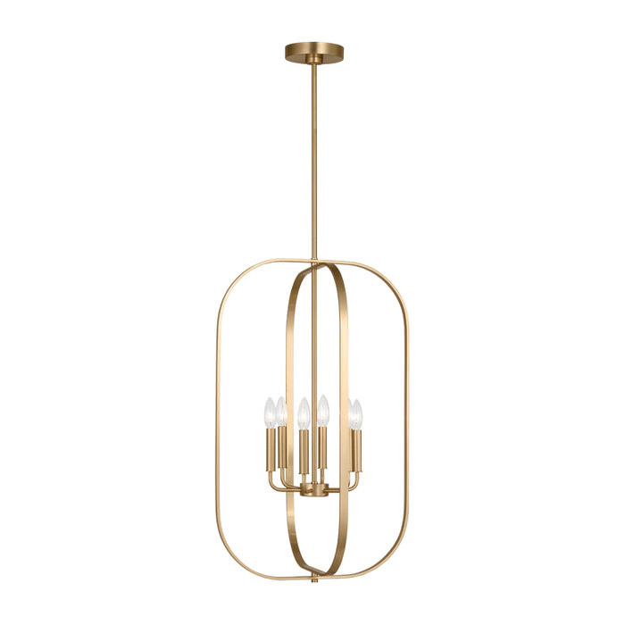 Generation GLC1316 Loretto 6-lt 19" Chandelier - Satin Brass