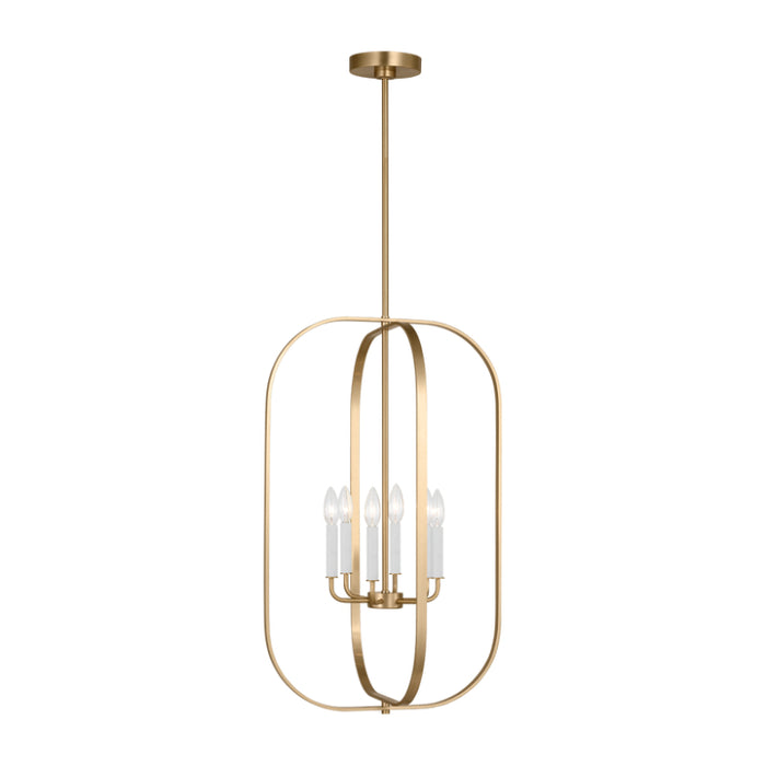Generation GLC1316 Loretto 6-lt 19" Chandelier - Satin Brass