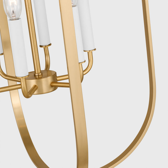 Generation GLC1316 Loretto 6-lt 19" Chandelier - Satin Brass