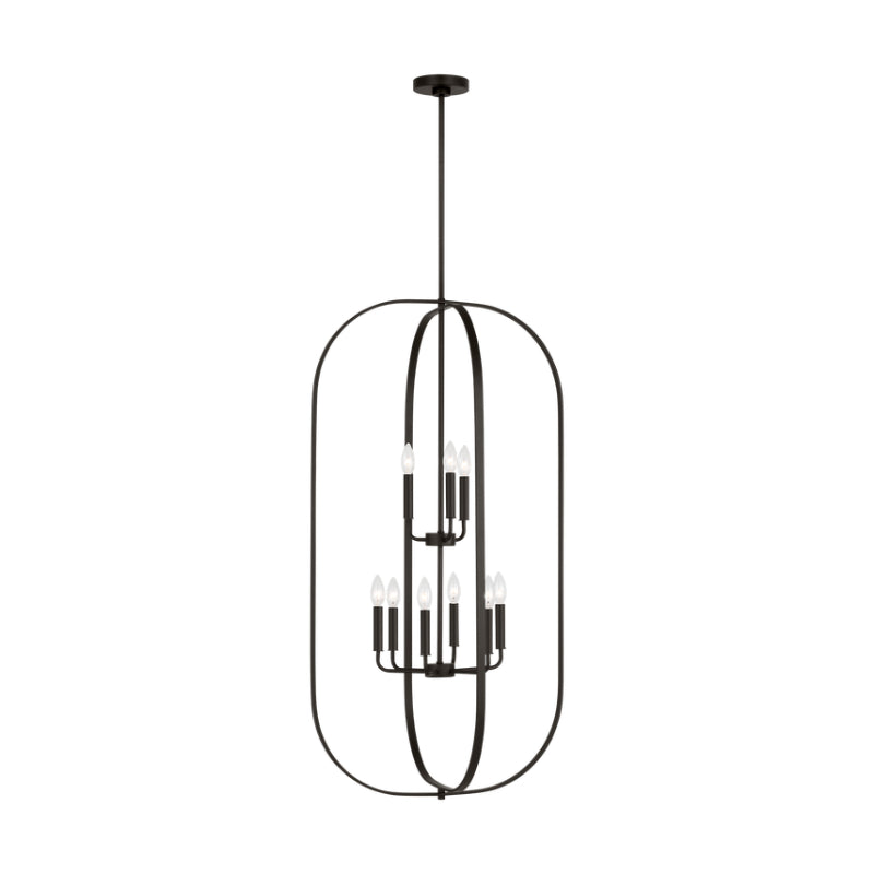 Generation GLC1329 Loretto 9-lt 24" Chandelier - Midnight Black