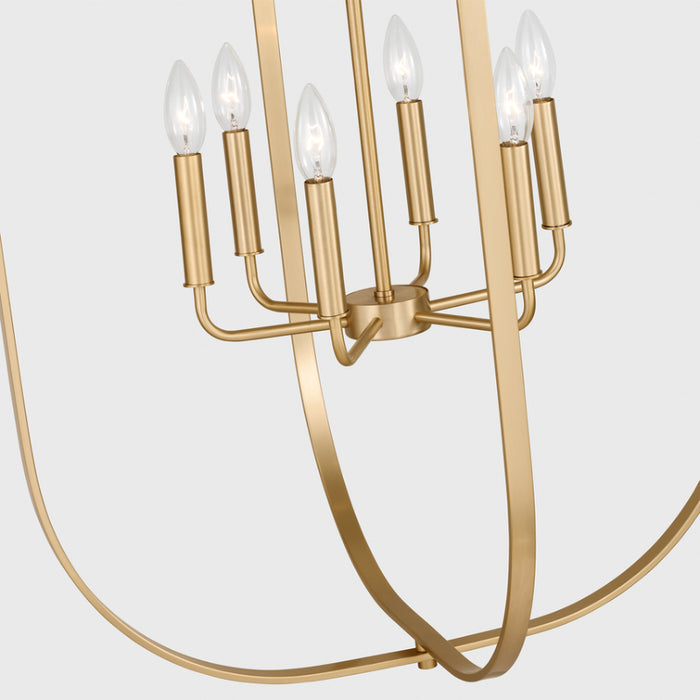 Generation GLC1329 Loretto 9-lt 24" Chandelier - Satin Brass