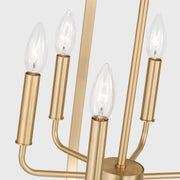 Generation GLC1329 Loretto 9-lt 24" Chandelier - Satin Brass