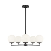 Generation GLC1795E Nube 5-lt 26" LED Chandelier - Midnight Black