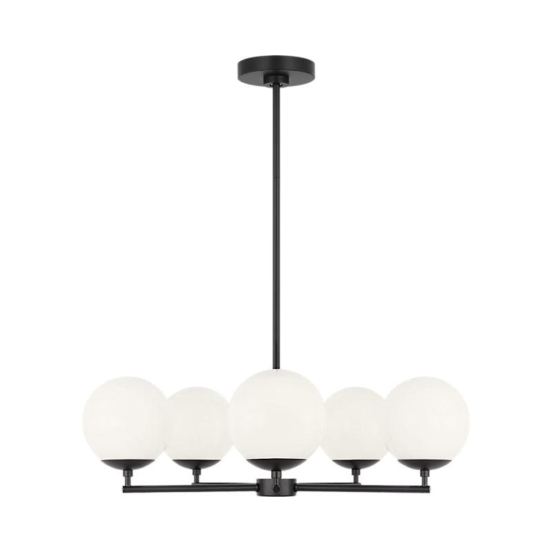 Generation GLC1795E Nube 5-lt 26" LED Chandelier - Midnight Black