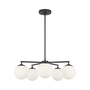 Generation GLC1795 Nube 5-lt 26" Chandelier - Midnight Black
