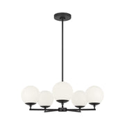 Generation GLC1795 Nube 5-lt 26" Chandelier - Midnight Black