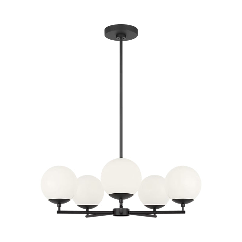 Generation GLC1795 Nube 5-lt 26" Chandelier - Midnight Black