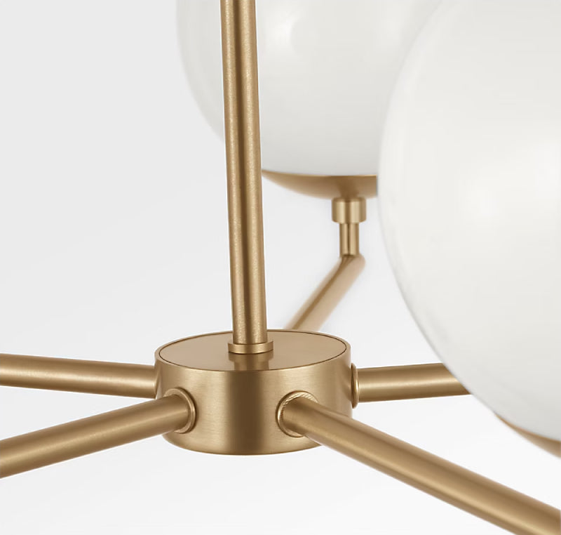 Generation GLC1795E Nube 5-lt 26" LED Chandelier - Satin Brass