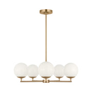 Generation GLC1795E Nube 5-lt 26" LED Chandelier - Satin Brass