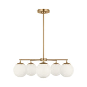 Generation GLC1795E Nube 5-lt 26" LED Chandelier - Satin Brass