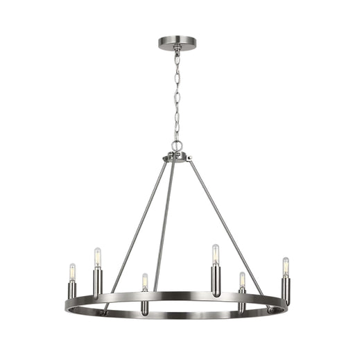 Generation GLC2016E Mirla 6-lt 28" LED Chandelier - Brushed Nickel