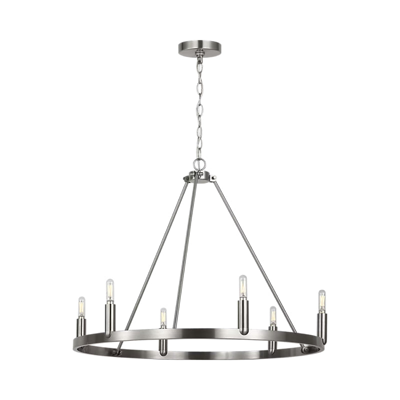 Generation GLC2016 Mirla 6-lt 28" Chandelier - Brushed Nickel