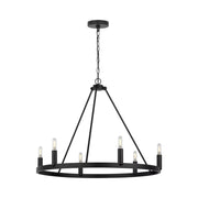 Generation GLC2016E Mirla 6-lt 28" LED Chandelier - Midnight Black