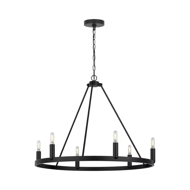 Generation GLC2016 Mirla 6-lt 28" Chandelier - Midnight Black