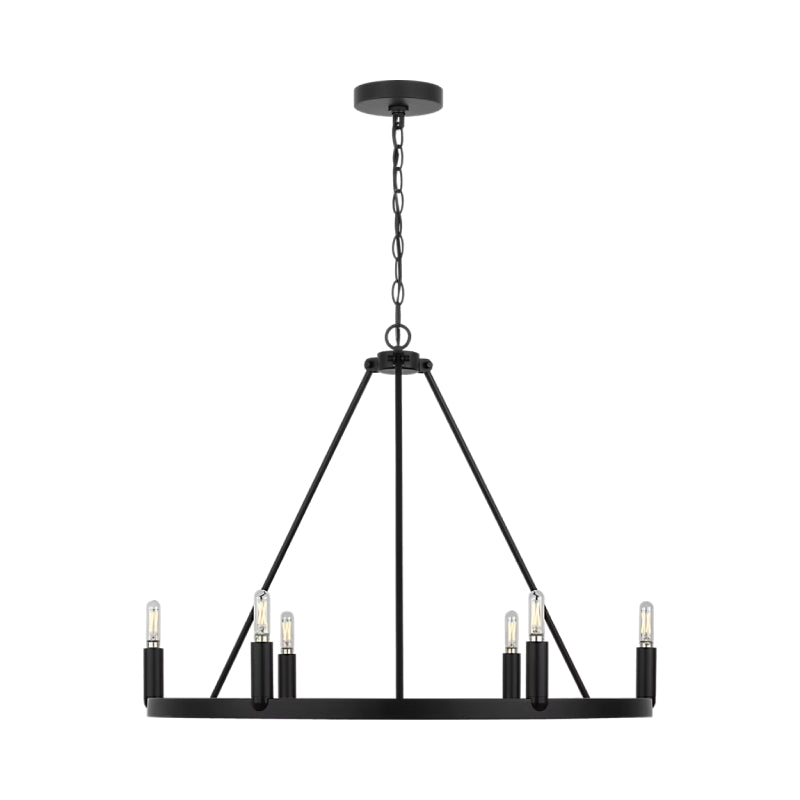 Generation GLC2016 Mirla 6-lt 28" Chandelier - Midnight Black