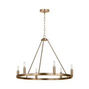 Generation GLC2016E Mirla 6-lt 28" LED Chandelier - Satin Brass
