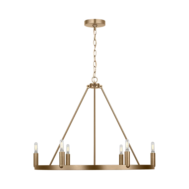 Generation GLC2016E Mirla 6-lt 28" LED Chandelier - Satin Brass