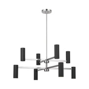 Generation GLC2068 Zentro 8-lt 36" Chandelier - Brushed Nickel