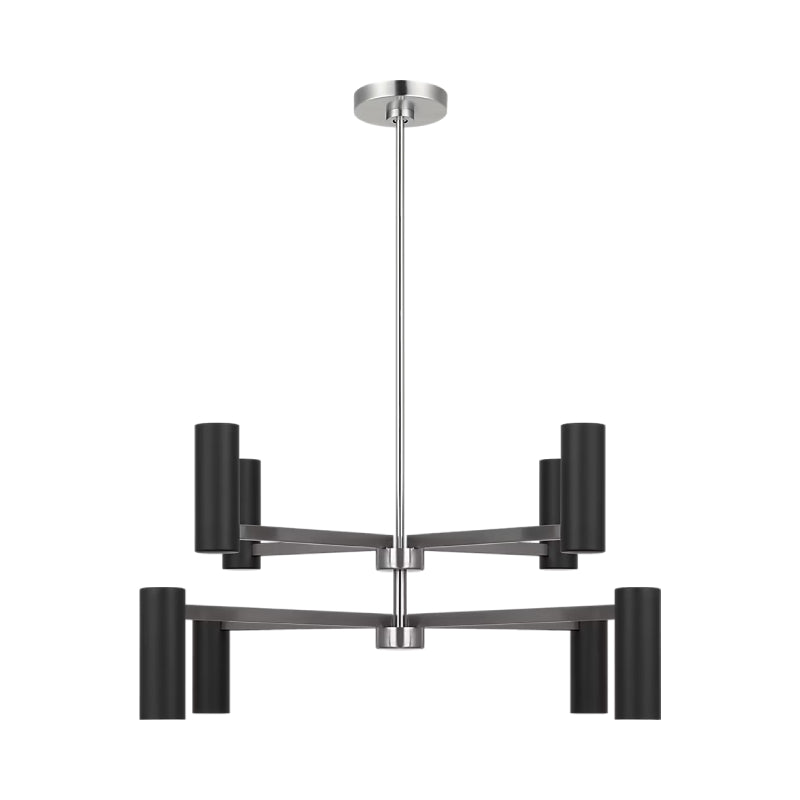 Generation GLC2068 Zentro 8-lt 36" Chandelier - Brushed Nickel