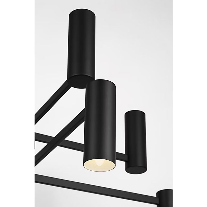 Generation GLC2068E Zentro 8-lt 36" LED Chandelier - Midnight Black