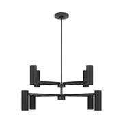 Generation GLC2068 Zentro 8-lt 36" Chandelier - Midnight Black