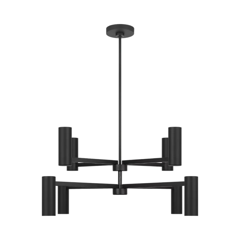 Generation GLC2068 Zentro 8-lt 36" Chandelier - Midnight Black