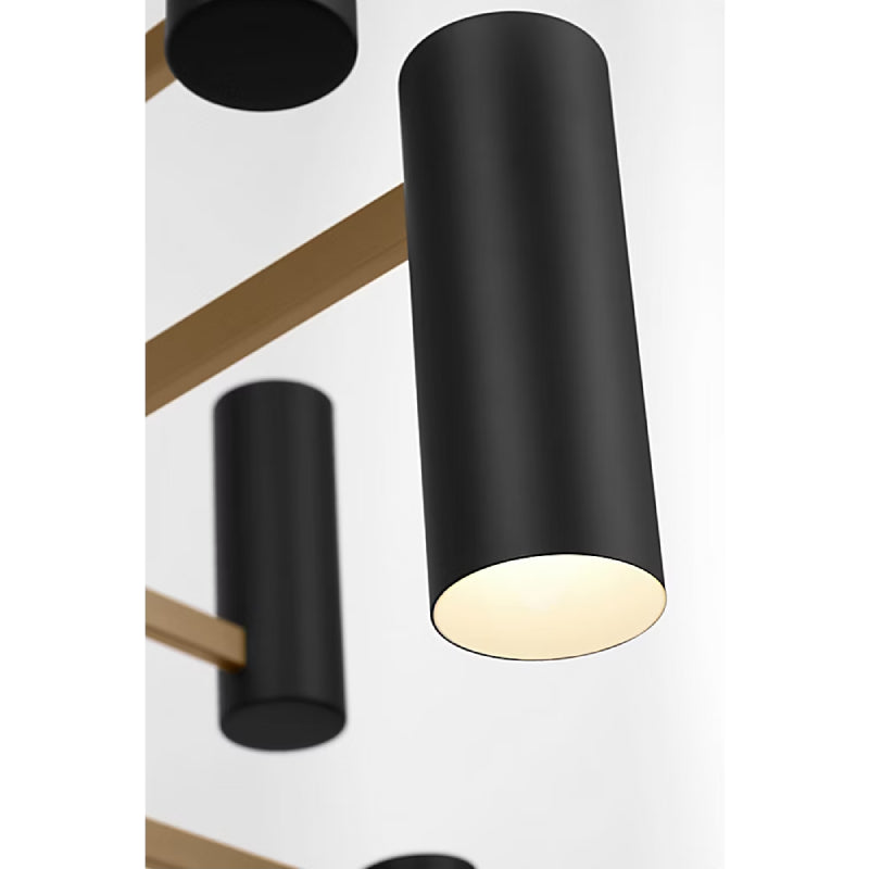 Generation GLC2068E Zentro 8-lt 36" LED Chandelier - Satin Brass