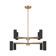 Generation GLC2068E Zentro 8-lt 36" LED Chandelier - Satin Brass