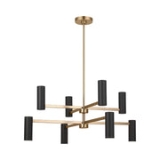 Generation GLC2068 Zentro 8-lt 36" Chandelier - Satin Brass