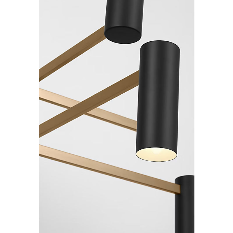 Generation GLC2068 Zentro 8-lt 36" Chandelier - Satin Brass