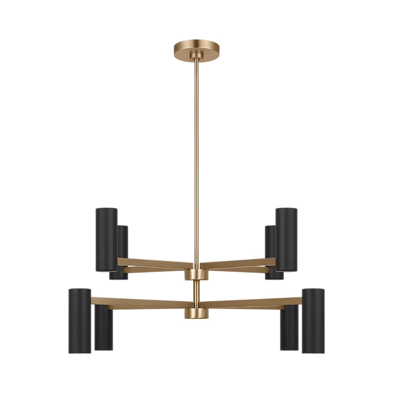 Generation GLC2068 Zentro 8-lt 36" Chandelier - Satin Brass