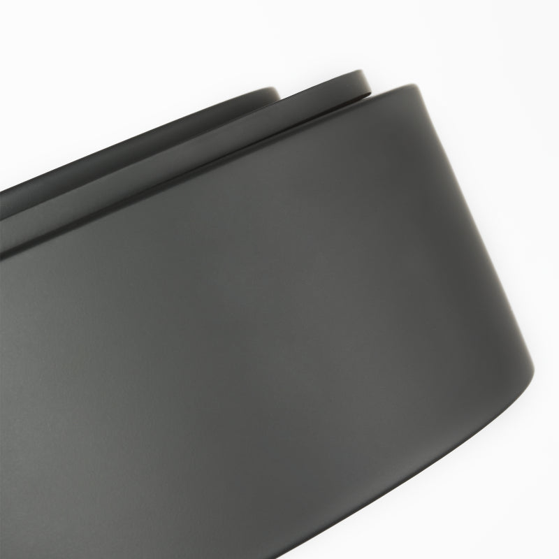 Generation GLF1053 Albee 3-lt 18" Flush Mount - Midnight Black