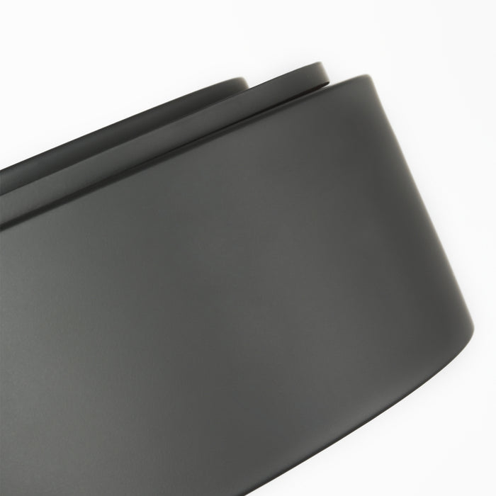 Generation GLF1053 Albee 3-lt 18" Flush Mount - Midnight Black