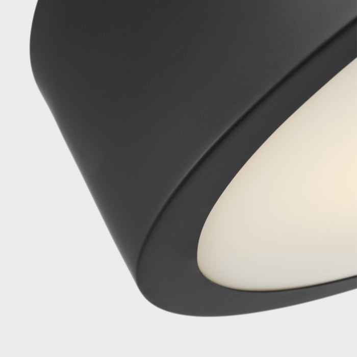 Generation GLF1053 Albee 3-lt 18" Flush Mount - Midnight Black