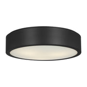 Generation GLF1053 Albee 3-lt 18" Flush Mount - Midnight Black